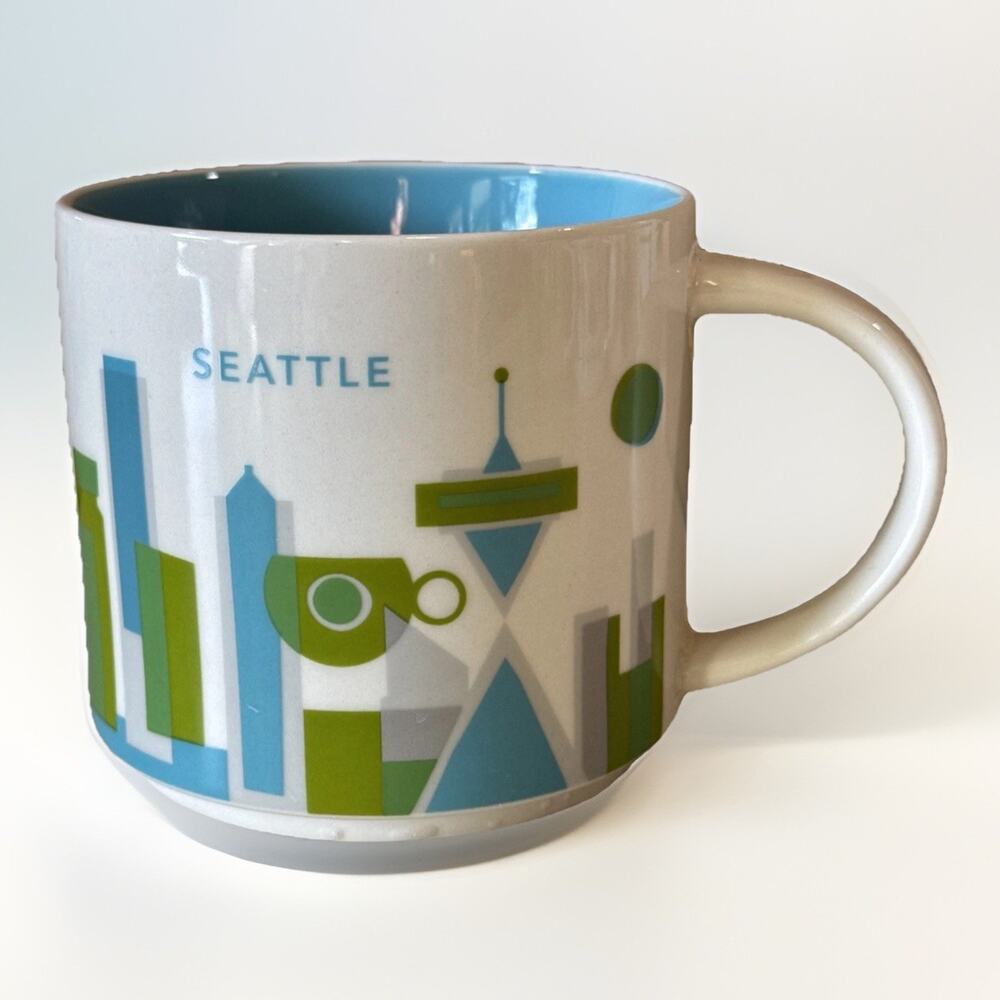 Starbucks Seattle 2015 You Are Here Series 14oz Coffee Tea Mug Cup